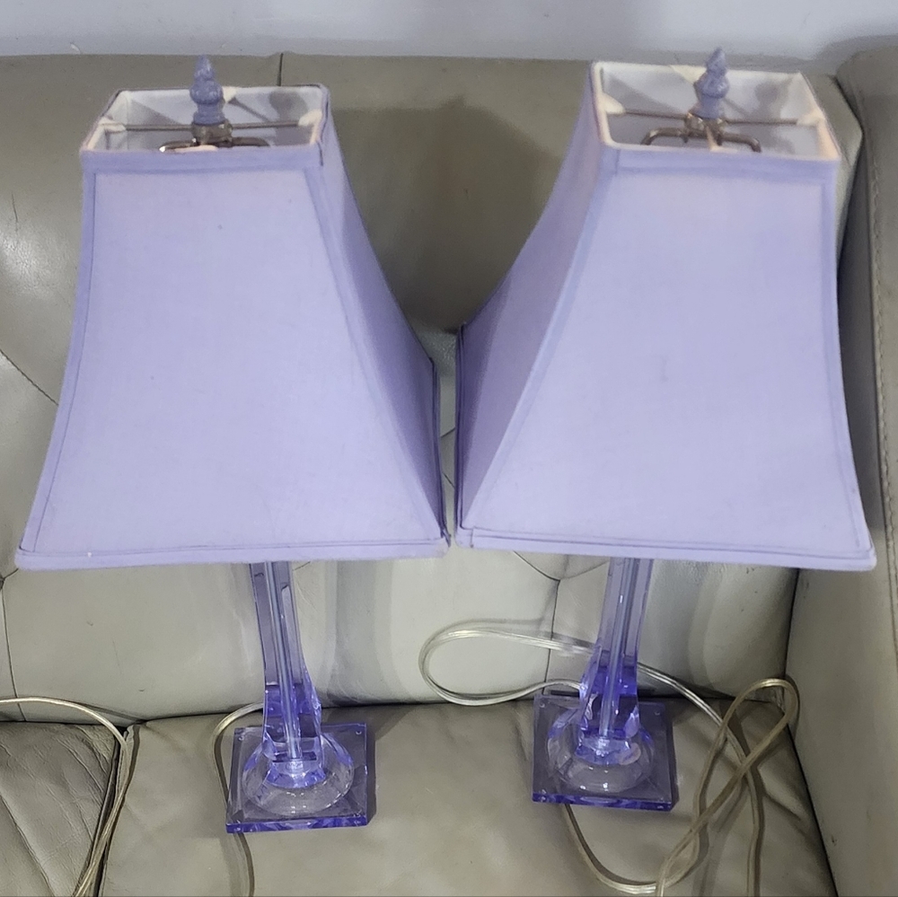 Vintage Lucite lamps
